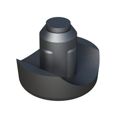 Saddle foot for round tubes with peg