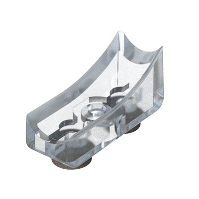 Saddle foot for round bent tubes