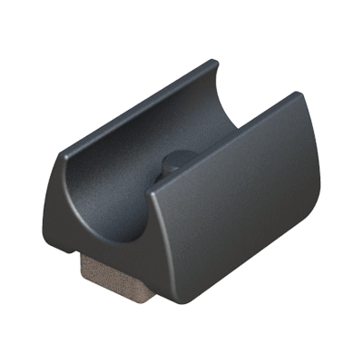 Saddle foot for round tubes with peg