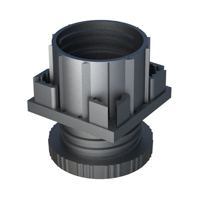 Our adjustable foot has been designed to be at the same time a tube insert as well as an adjustable height. Once the foot is placed inside the tube, it permits to raise/lower the element (table) moving its base, this would only move the part of the foot which is inside the tube.