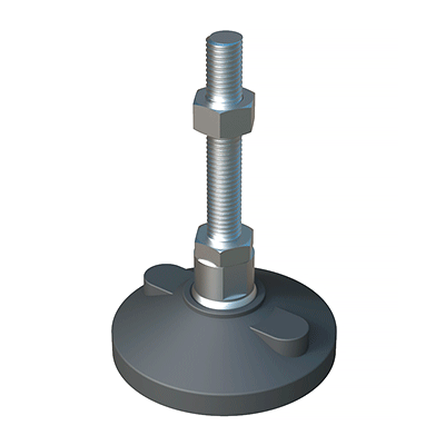 Heavy duty adjustable foot with tilting base