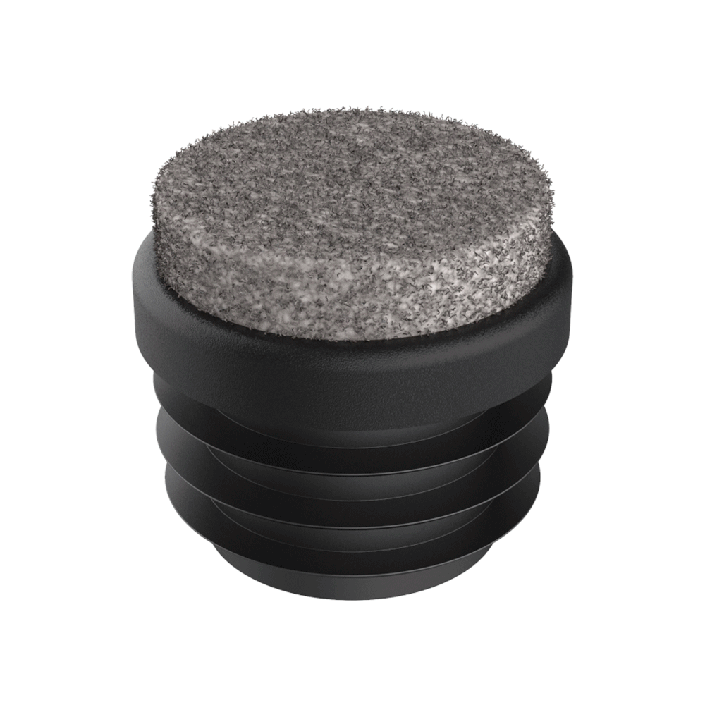It is a ribbed tube insert with welded felt for round tubes. The felt is fixed by an adhesive glue, as a consequence it is less resistant than our family LGLF.