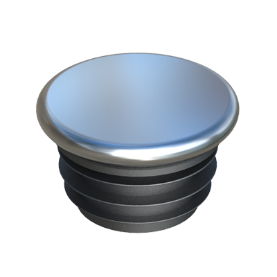 Our ribbed round tube insert has a heavy-duty metal cap to give it a better finishing. Also, this reinforced tube insert is more resistant than our family TGLM.