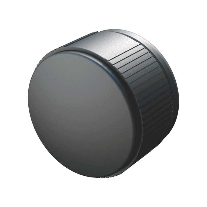 Our female knob has a knurled head. It is also available as a male knob, please visit our family LHRC.