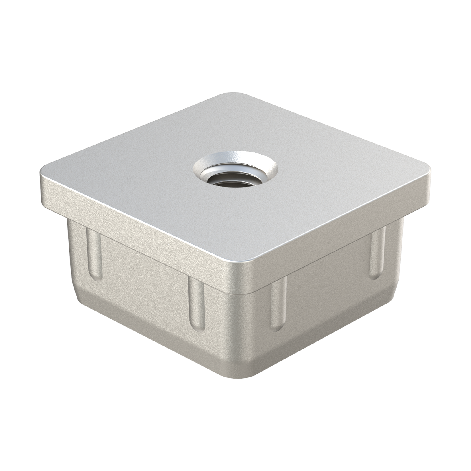 Our <b>reinforced and threaded</b> LJM inserts for square tubes are made of a <b>Zamak</b>. <b>Type 1</b> references have a rounded head and interior reinforcing ribs, which provide greater resistance to the piece, while <b>Type 2</b> references have a head without a radius and do not have interior reinforcement ribs. <br><br>
Available for: Round tubes: <b><a href=' https://www.isc-sl.com/round-threaded-zamak-tube-insert/ljmr/'target='_top'>LJMR</ a></b> / Rectangular tubes: <b><a href=' https://www.isc-sl.com/rectangular-threaded-and-reinforced-tube-insert/ljmz/'target='_top' >LJMZ</a></b> / Oval tubes: <b><a href='https://www.isc-sl.com/oval-threaded-reinforced-tube-insert/ljmo//'target ='_top'>LJMO</a></b>