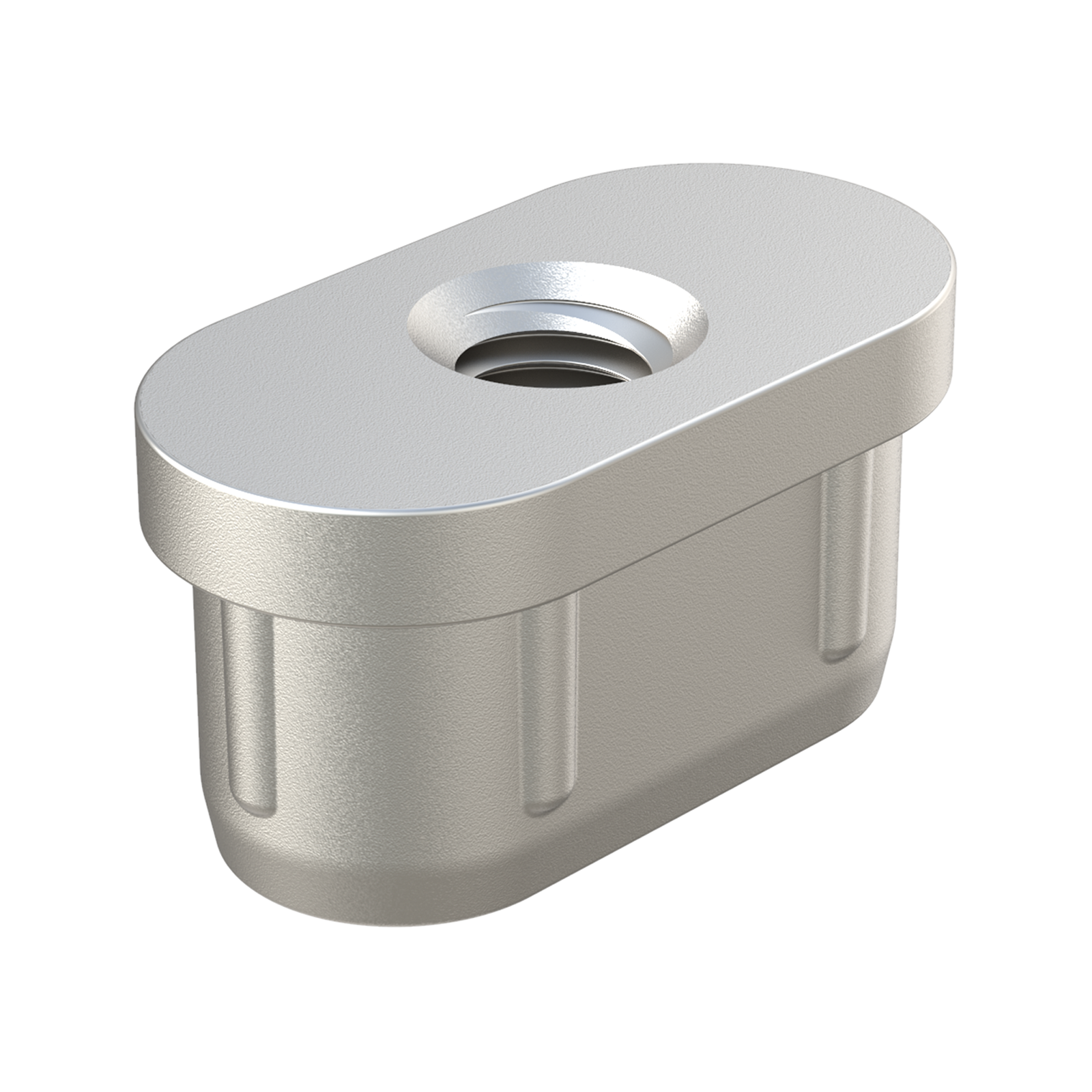 Our <b>reinforced and threaded</b> LJMZ inserts for oval tubes are made of a <b>Zamak</b>. <br><br>
Available for: Square tubes: <b><a href=' https://www.isc-sl.com/square-threaded-and-reinforced-tube-insert/ljm/'target='_top'>LJM</ a></b> / Round tubes: <b><a href=' https://www.isc-sl.com/round-threaded-zamak-tube-insert/ljmr/'target='_top' >LJMR</a></b> / Rectangular tubes: <b><a href=' https://www.isc-sl.com/rectangular-threaded-and-reinforced-tube-insert/ljmz/'target ='_top'>LJMZ</a></b>