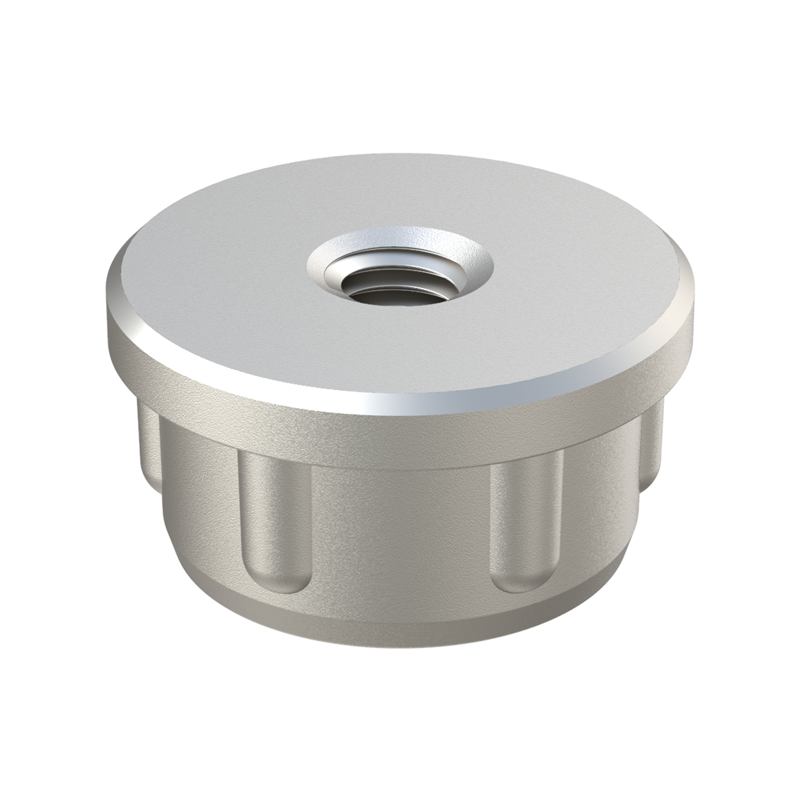 Our <b>reinforced and threaded</b> LJMR inserts for round tubes are made of <b>Zamak</b>. <b>Type 1</b> references have a rounded head and interior reinforcing ribs, which provide greater resistance to the piece, while <b>Type 2</b> references have a head without a radius and do not have interior reinforcement ribs. <br><br>
Available for: Square tubes: <b><a href=' https://www.isc-sl.com/square-threaded-and-reinforced-tube-insert/ljm/'target='_top'>LJM</ a></b> / Rectangular tubes: <b><a href=' https://www.isc-sl.com/rectangular-threaded-and-reinforced-tube-insert/ljmz/'target='_top' >LJMZ</a></b> / Oval tubes: <b><a href='https://www.isc-sl.com/oval-threaded-reinforced-tube-insert/ljmo/'target ='_top'>LJMO</a></b>