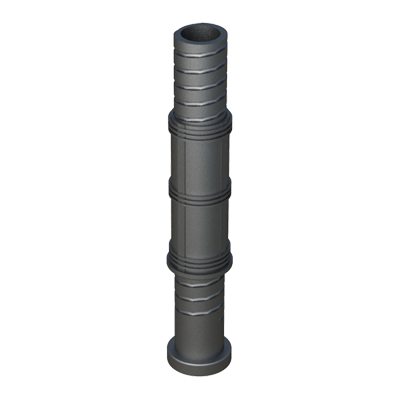Our adjustable foot has been designed to be at the same time a tube insert as well as an adjustable height.