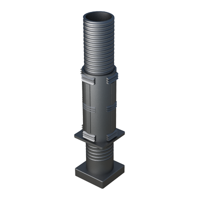 Our adjustable foot has been designed to be at the same time a tube insert as well as an adjustable height. Once the foot is placed inside the tube, it permits to raise/lower the element (table) moving its base, this would only move the part of the foot which is inside the tube.