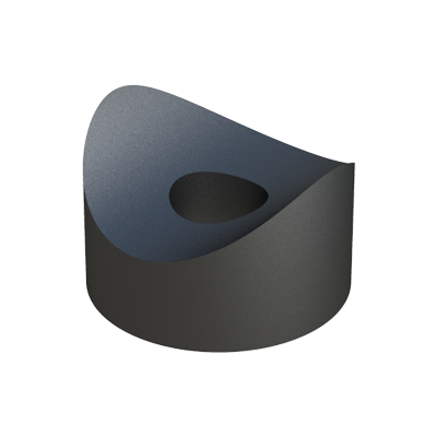 This <b>spacer</b> is used for connecting round tubes from - <b>12 to 42 mm</b> - to a flat surface. 
The reference numbers that begin with 003 are made of polyethylene (LDPE) in black color while the reference numbers that begin with 001 are made of nylon (PA66) in natural and black color, for special colors, please contact us. 
<br>
If you need to connect several tubes, please visit our group: <u> <a href='https://www.isc-sl.com/connectors/isccn'>Connectors.</u></a>