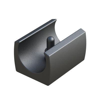 Saddle foot for round tubes with peg