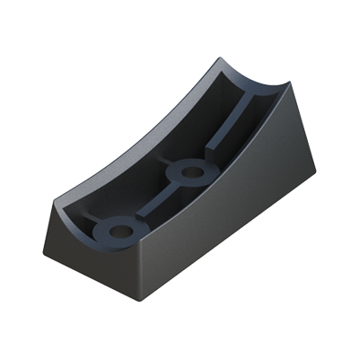 Saddle foot for round bent tubes