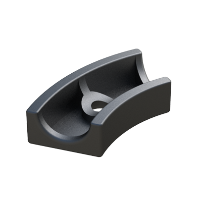 Saddle foot for curved tubes