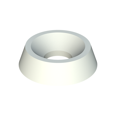 <p><strong>Countersunk washer</strong> made of <strong>PA66</strong>, designed for countersunk screws to provide a clean and uniform finish. Protects the surface, compensates minor misalignments and can function as a <strong>stop, spacer or sliding element</strong>. A stable, aesthetic solution for furniture, carpentry and electrical or industrial equipment.</p>