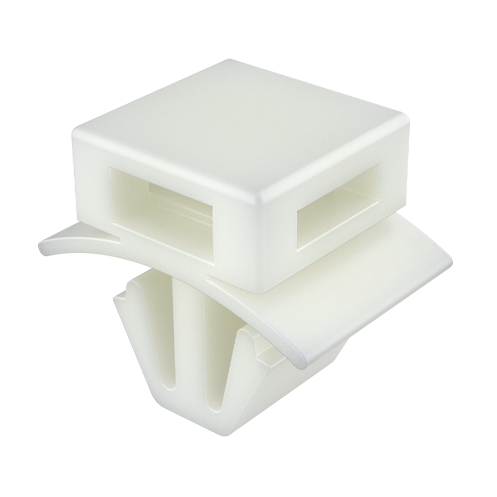 Our clip mounts are designed to securely connect a tie to a predrilled hole. Specially useful in applications where the back of the panel is inaccesible and a cable tie is required. The special head design allows fixing a cable tie. Choose the most convenient  cable tie from our group MB.