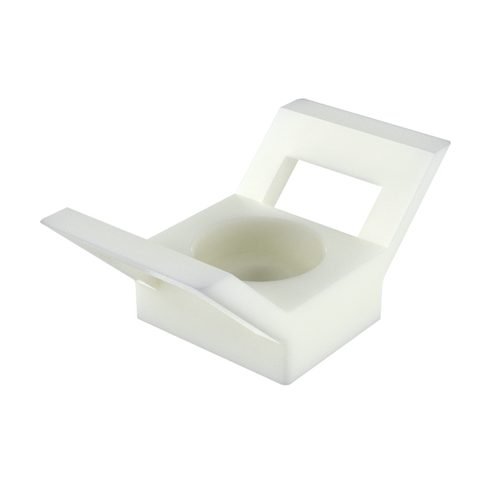 Our screw mount tie holders offer a two way entry and are secured with a mounting screw. Choose the most convenient cable tie from our group MB.