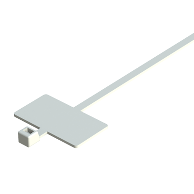 Our non-reusable tie with label has been designed with an area for writing.  It is used for many applications where identification or labeling of a product is required. It is an ideal part for knowing the traceability of any product. If you are looking for reusable label ties, please visit our family MBEC.