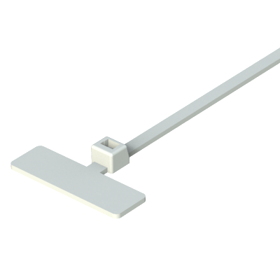 Our non-reusable tie with label has been designed with an area for writing.  It is used for many applications where identification or labeling of a product is required. It is an ideal part for knowing the traceability of any product. If you are looking for reusable label ties, please visit our family MBEC.