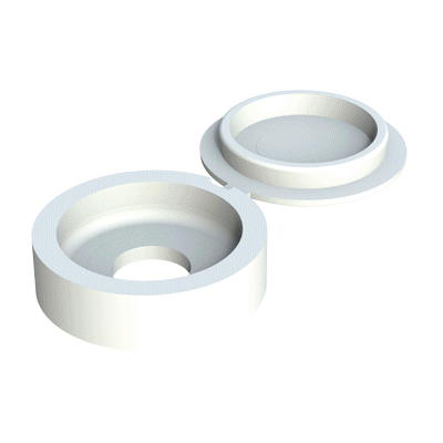 Our <b>Uniscrew caps</b> protect the screw heads from shocks and dirt and at the same time gives the heads a nice finish. It accepts a wide variety of screw sizes, which reduces stocks as well as assembly times thanks to its integrated washer.
The manufacturing material is a copolymer PP (polypropylene) with a very high resistance to impacts <b>resistant even at temperatures of -20ºC </b>. It contains also a <b>UVA additive to prevent degradation as a result of sunlight and bad weather.</b>
<br><br>
During the manufacturing of these pieces we use an additive that favors their biodegradation without affecting their behavior during their useful life. <a href='/news/BIOADD-eng.pdf' target='_blank'>Check here for more details about the properties of the <b>biodegradable</b> additive. </a>