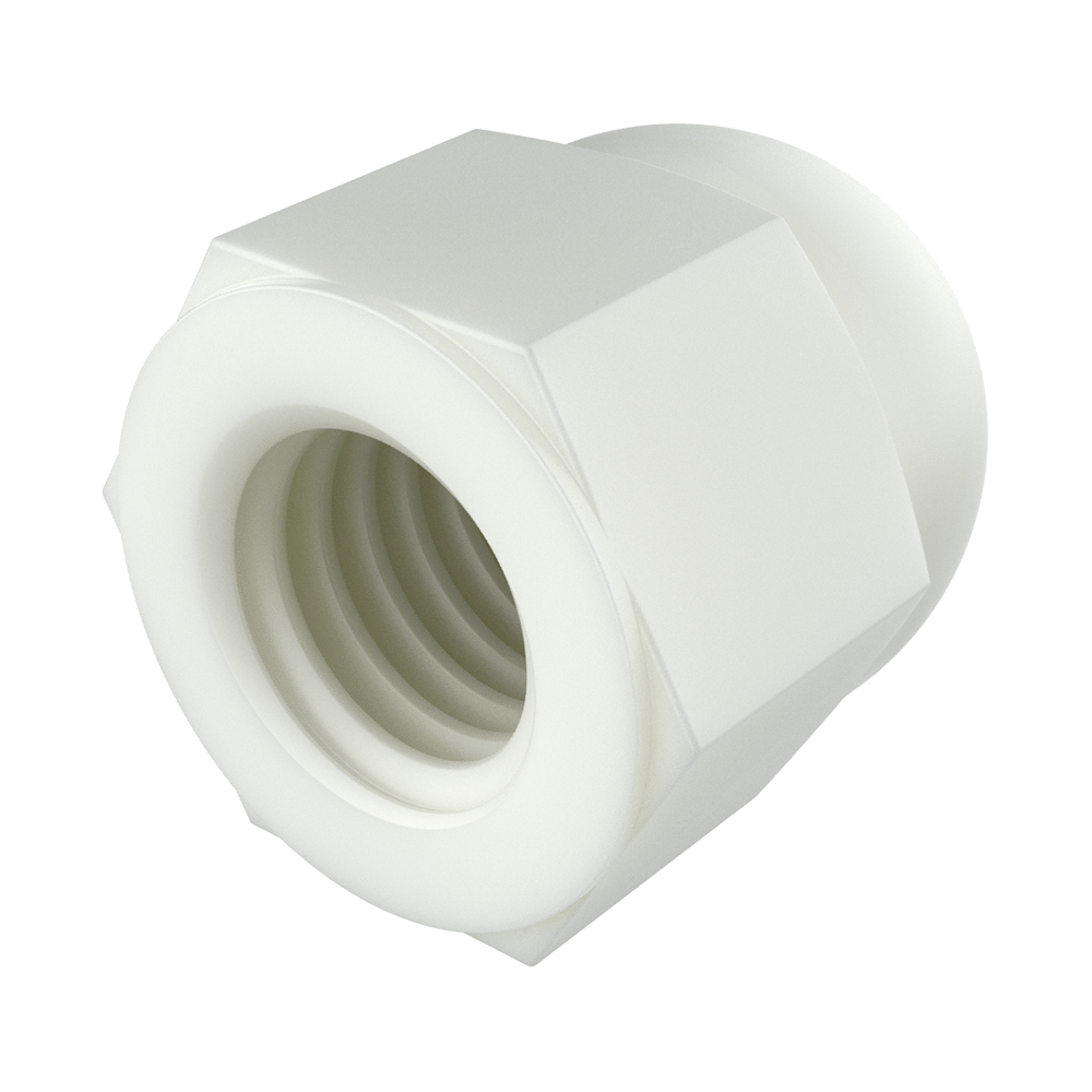 <p>Our <b>MTC hexagon domed cap nuts</b>, similar to <b>DIN 1587</b>, are available in <b>PA66</b> and <b>PA66GF30</b>, providing lightweight, insulating and resistant solutions for industrial and technical applications. Some references include a <b>self-locking</b> feature.</p>

<p>· <b>PA66:</b> High rigidity, good dimensional stability and resistance to wear, impact and fatigue. Continuous operating temperature up to 100 °C. Good resistance to oils, greases, hydrocarbons and aliphatic solvents.<br>
· <b>PA66GF30:</b> Material reinforced with 30% glass fiber for increased mechanical and thermal resistance. Continuous operating temperature up to 130 °C with high resistance to deformation under load.</p>

<p>Suitable for electrical components, plastic fastenings and installations exposed to demanding industrial environments.</p>