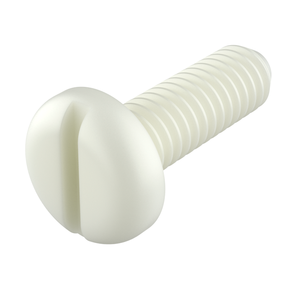 <p>Screws made of <strong>PA66</strong> and <strong>PA66GF30</strong>, high-quality technical materials that combine excellent mechanical strength, good thermal stability, and suitable chemical resistance. They offer a lightweight and reliable alternative to metal screws in a wide range of industrial applications.</p>

<p><strong>Main properties</strong><br>
&bull; <strong>Thermal:</strong> PA66 up to 100 °C, PA66GF30 up to 120 °C continuous use<br>
&bull; <strong>Mechanical:</strong> high strength, improved stiffness with glass fiber, good dimensional stability<br>
&bull; <strong>Chemical:</strong> good resistance to oils, greases, hydrocarbons and common solvents</p>

<p><strong>Advantages over metal screws</strong><br>
&bull; Lower weight without compromising strength<br>
&bull; Corrosion resistant, even in aggressive environments<br>
&bull; Electrically and thermally insulating<br>
&bull; Non-magnetic, non-conductive and spark-free<br>
&bull; Absorb vibrations and reduce noise<br>
&bull; Less maintenance and longer durability under harsh conditions</p>

<p>Ideal for sectors such as electrical, electronics, automotive, construction, HVAC and general industry.</p>