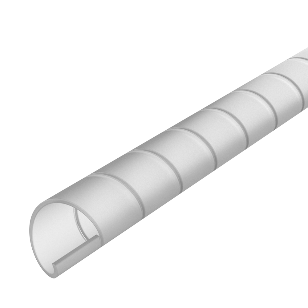 Our <b>MTEP spiral wraps</b> for <b>cable bundling and protection</b> allow flexible organization and protection of wiring harnesses, improving installation order and safety.<br>
This family of the same typology is available in <b>different technical materials</b> depending on the mechanical, thermal or chemical requirements of each application.<br><br>
· <b>HDPE:</b> Halogen-free · UL94-V2 (natural and black only) · Colors available upon request: red, orange, blue, yellow and grey<br>
· <b>PP:</b> Halogen-free · Resistant to acids, bases and detergents · Food, pharmaceutical and chemical industries · UL94-HB · Detectable option according to HACCP · Blue color available<br>
· <b>PA6:</b> UL94-HB<br>
· <b>PVC:</b> UL94-HB · Colors available upon request: white, red, blue and yellow<br>
· <b>PTFE:</b> UL94-V0<br><br>
Its <b>open helical structure</b> allows cables to be inserted and removed at any point along the routing. To facilitate installation, spirals with 6 and 12 mm outer Ø (dimension D) include a tool available separately in our <b><a href='https://www.isc-sl.com/tool-for-protective-spiral-wrap-mtep/mhpce/'>MHPCE</a></b> family.<br><br>
<b>Supply and packaging:</b> unit of measure 1 meter · bulk supply without cuts · coils of up to 10, 25 or 50 meters depending on reference · <i>special sizes upon request</i>.