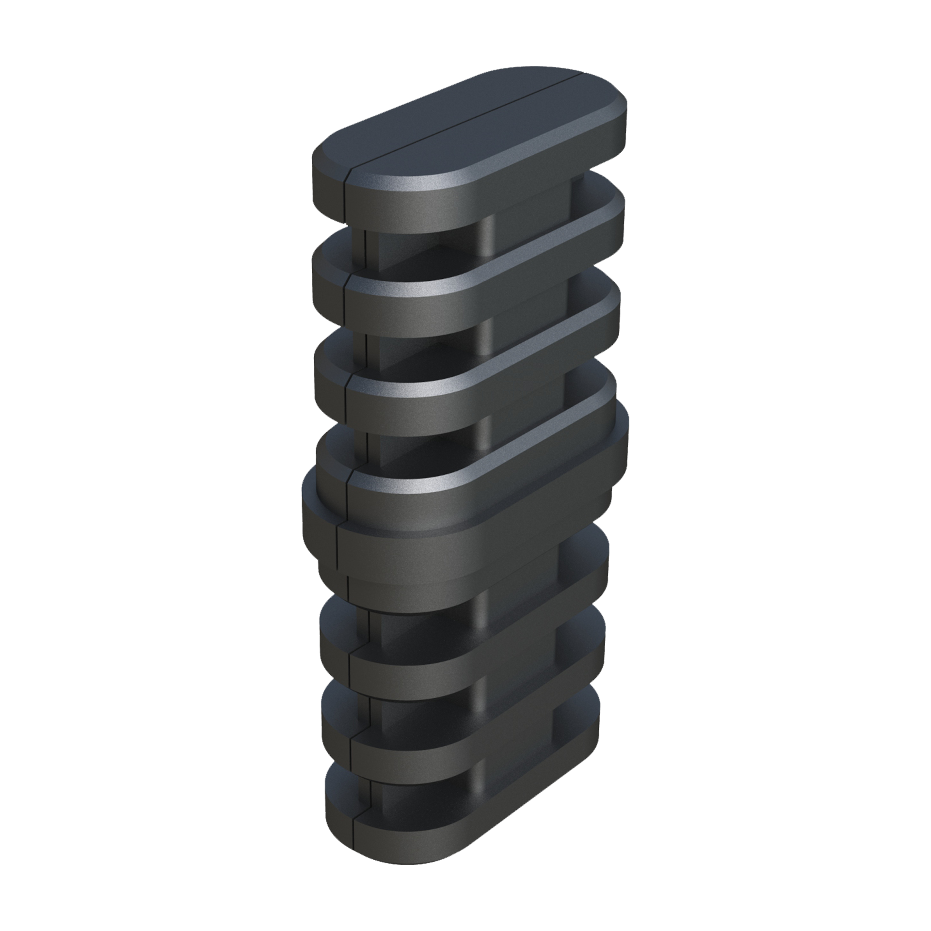 Our straight connector has been designed in order to connect 2 oval tubes. It is supplied with or without internal metal core.