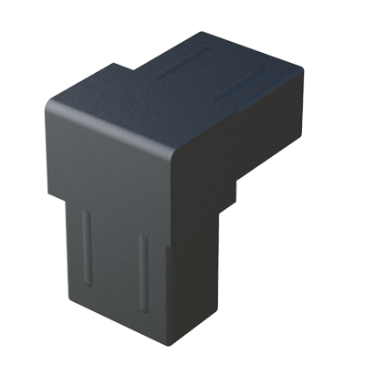 Our elbow connector has been designed in order to connect 2 rectangular tubes.