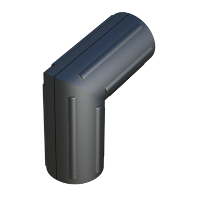 Our elbow connector has been designed in order to connect 2 round tubes.