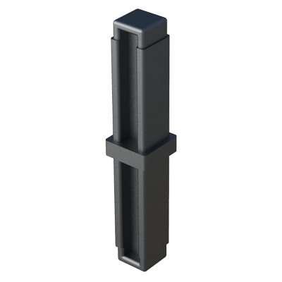 Our straight connector has been designed in order to connect 2 square tubes. It is supplied without internal metal core.