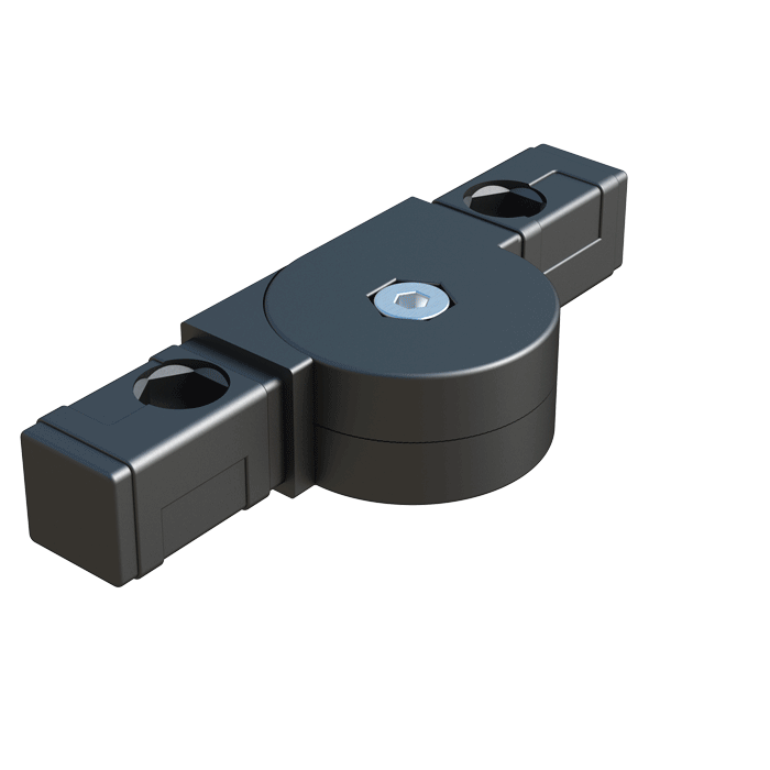Hinge 2 way connector for square tubes ISC Plastic Parts