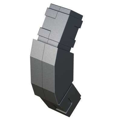 Our connector has been designed for square tubes. It has a 135º angle.
